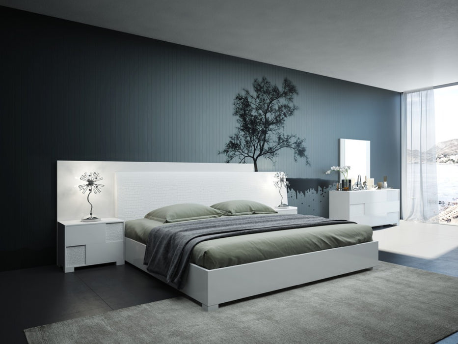 VIG Furniture - Modrest Monza Italian Modern White Bed - VGACMONZA-BED