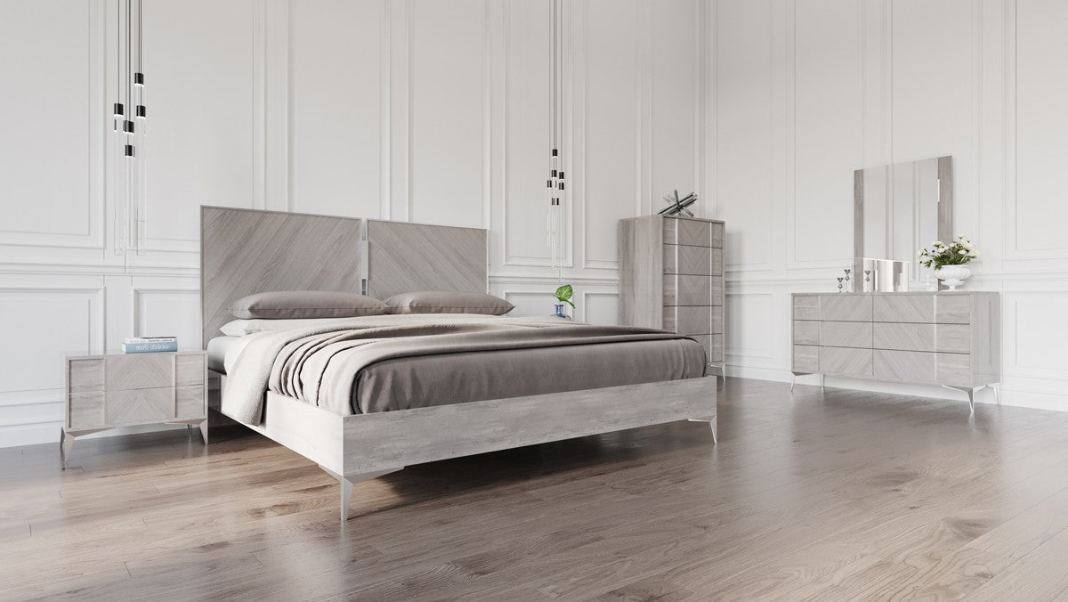 VIG Furniture - Nova Domus Alexa Italian Modern Grey Bedroom Set - VGACALEXA-SET