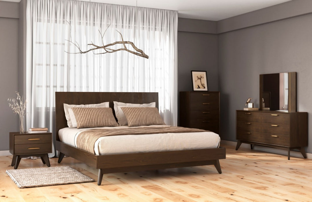 VIG Furniture - Modrest Novak Modern Dark Oak Bed - VGLBNANT-BED - GreatFurnitureDeal