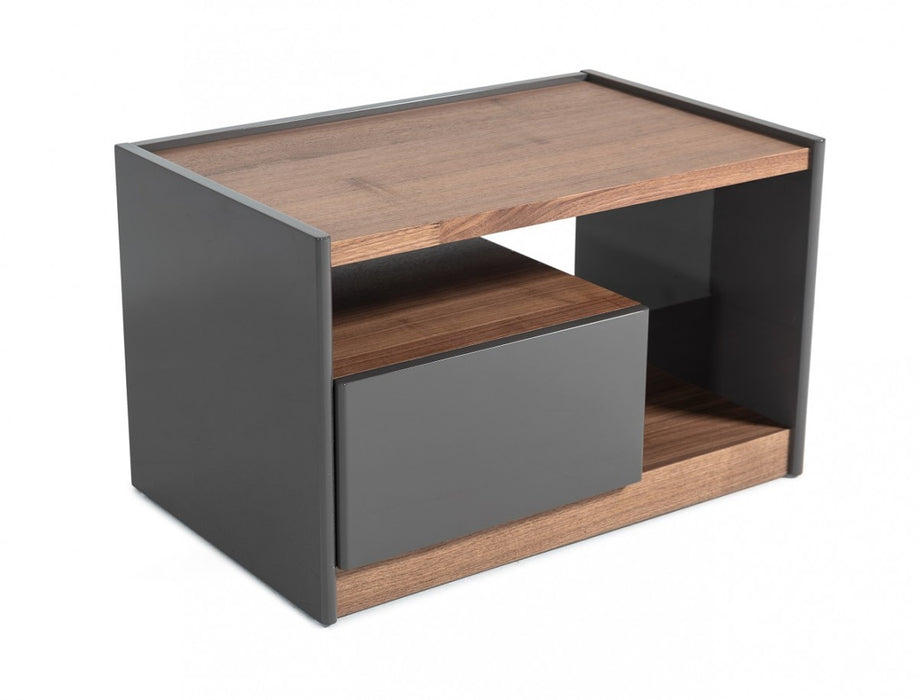 VIG Furniture - Modrest Tara - Modern Walnut Nightstand - VGBB-RU-DW70-WAL - GreatFurnitureDeal