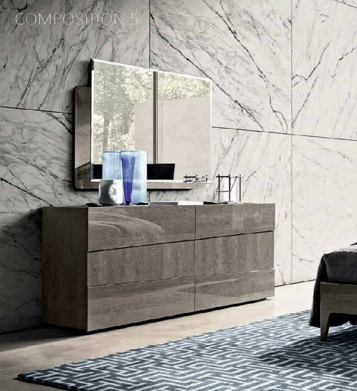 ESF Furniture - Tekno Double Dresser with Mirror - TEKNODDM - GreatFurnitureDeal