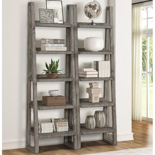 Parker House - Tempe Pair of Etagere Bookcases in Grey Stone - TEM#250P-GST - GreatFurnitureDeal