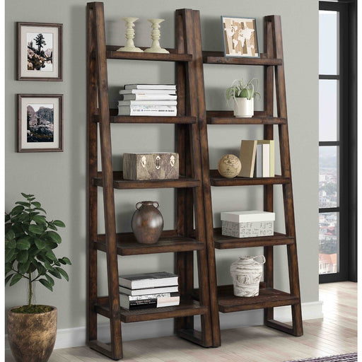 Parker House - Tempe Pair of Etagere Bookcases in Tobacco - TEM#250P-TOB - GreatFurnitureDeal