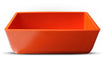 Orange hard plastic industrial conveyor bucket 20" X 10" Tiger Tuff Maxi-Lift - GreatFurnitureDeal