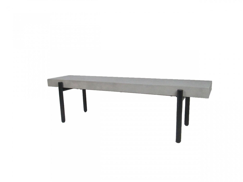 VIG Furniture - Modrest Timlin Modern Concrete & Metal Bench - VGGRTIMLIN-GRY-BENCH