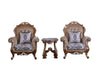 European Furniture - Tiziano II Luxury Chair in Light Gold & Antique Silver - Set of 2 - 38996-2C - GreatFurnitureDeal