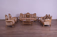 European Furniture - Tiziano II 4 Piece Luxury Living Room Set in Light Gold & Antique Silver - 38996-SL2C