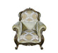 European Furniture - Tiziano Luxury Chair in Gold & Antique Silver - 38994-C