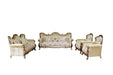 Luxury Living Room Set in Gold & Antique Silver