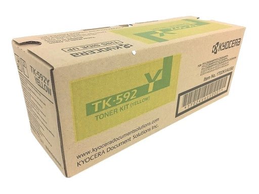 Kyocera Mita TK-592Y 1T02KVAUS0 FS-C2026 C2126 C2526 C5250 M6026 P6026 Toner Cartridge (Yellow) in Retail Packaging - GreatFurnitureDeal