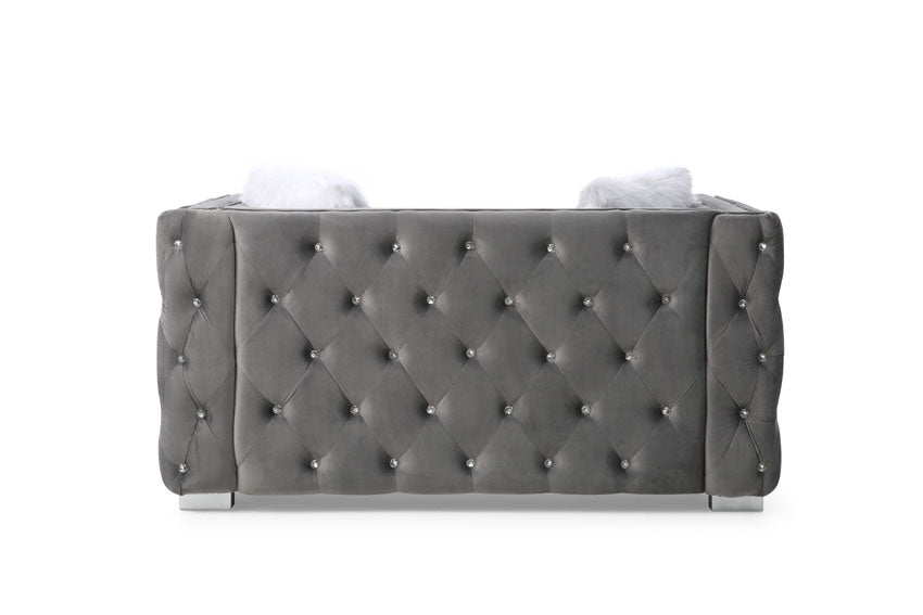 Myco Furniture - Toulouse 2 Piece Sofa Set in Gray - TL3041-S-2SET