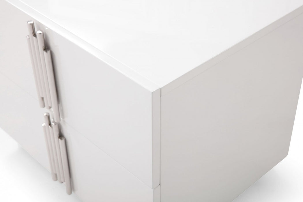 VIG Furniture - Modrest Token - Modern White & Stainless Steel Dresser - VGVCJ815-WHT-DRS - GreatFurnitureDeal