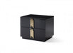 VIG Furniture - Modrest Token Modern Black Gold Bed and 2 Nightstands - VGVCBD815-BLK-BED-2NS-SET - GreatFurnitureDeal