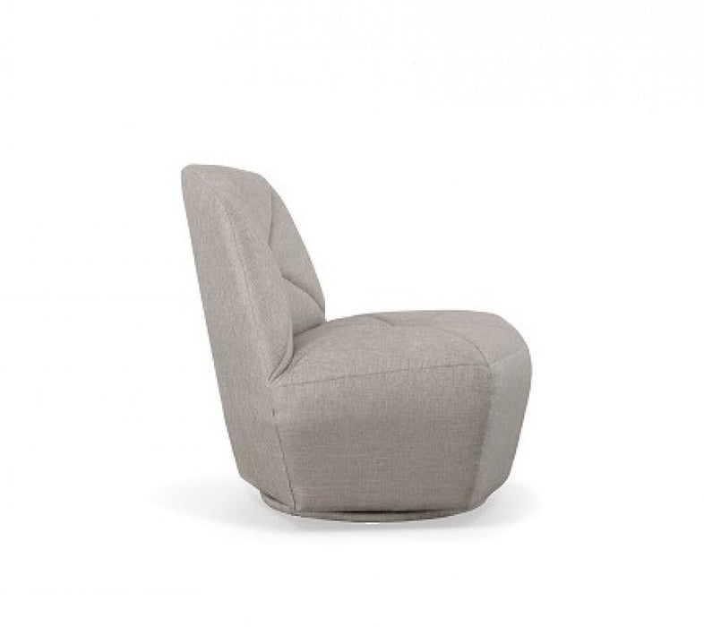 VIG Furniture - Divani Casa Tomlin Contemporary Grey Woven Fabric Accent Chair - VGODZW-20092-GRY-CH