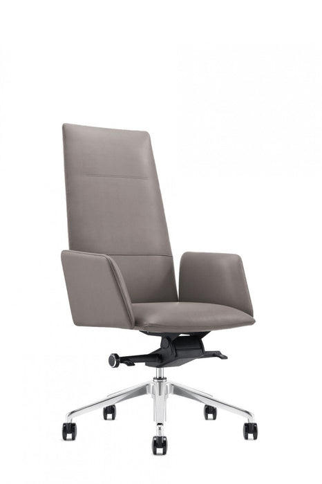 VIG Furniture - Modrest Tricia Modern Grey High Back Executive Office Chair - VGFUA1911-GRY-OC - GreatFurnitureDeal