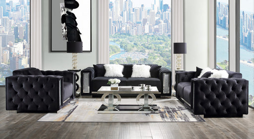 Acme Furniture - Trislar 3 Piece Living Room Set in Black - 52525-26-27 - GreatFurnitureDeal
