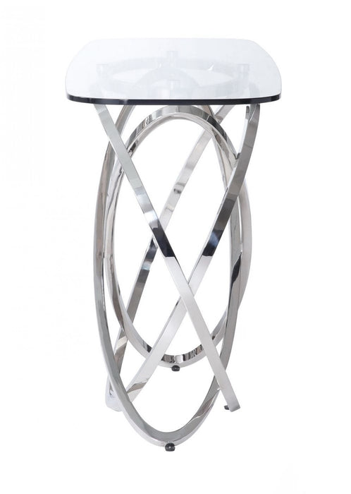VIG Furniture - Modrest Tulare - Modern Glass & Stainless Steel Console Table - VGVCK829-CONS