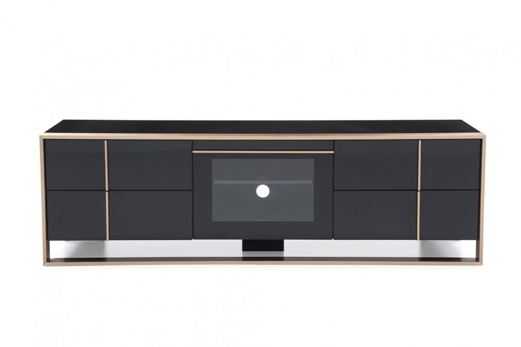 VIG Furniture - Nova Domus Cartier Modern Black & Rosegold TV Stand - VGVCTV-A002