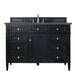 James Martin Furniture - Brittany 48" Black Onyx Single Vanity w- 3 CM Charcoal Soapstone Quartz Top - 650-V48-BKO-3CSP - GreatFurnitureDeal