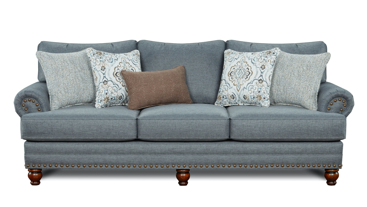 Southern Home Furnishings - 2820-KP Bates Charcoal Sofa in Grey - 2820-KP Bates Charcoal Sofa - GreatFurnitureDeal