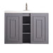 James Martin Furniture - Alicante' 39.5" Single Vanity Cabinet, Grey Smoke w/ White Glossy Composite Countertop - E110V39.5GSMWG - GreatFurnitureDeal