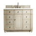 James Martin Furniture - Bristol 48" Single Vanity, Vintage Vanilla, w- 3 CM Eternal Marfil Quartz Top - 157-V48-VV-3EMR - GreatFurnitureDeal