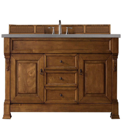 James Martin Furniture - Brookfield 60" Country Oak Single Vanity w- 3 CM Grey Expo Quartz Top - 147-114-5371-3GEX - GreatFurnitureDeal