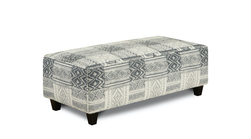 Southern Home Furnishings - 49" Cocktail Ottoman in Potlach Marine Multicolor Fabric - 100 Toca Madera - GreatFurnitureDeal
