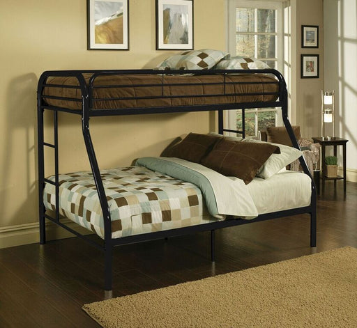 Acme Furniture - Tritan Twin XL-Queen Bunk Bed in Black - 02052BK - GreatFurnitureDeal