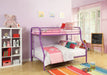 Acme Furniture - Tritan Twin/Full Bunk Bed in Purple - 02053PU