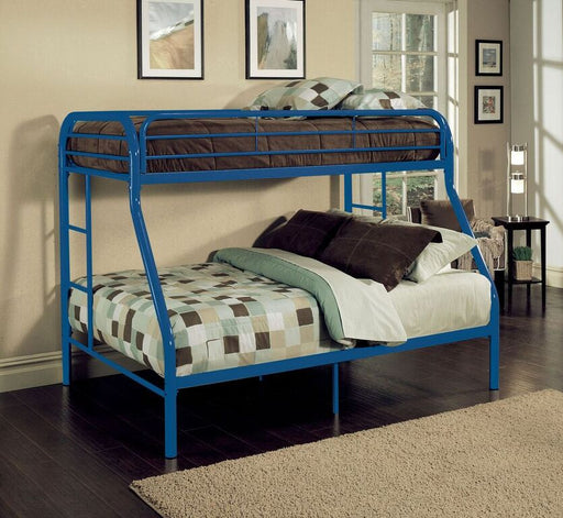 Acme Furniture - Tritan Twin XL-Queen Bunk Bed in Blue - 02052BU - GreatFurnitureDeal