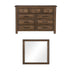 Homelegance - Brevard Dresser with Mirror in Light Brown - 1584-6-DM - GreatFurnitureDeal