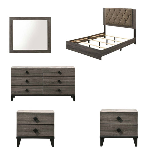 Acme Furniture - Avantika 5 Piece Eastern King Bedroom Set In Gray Oak - 27677EK-5SET - GreatFurnitureDeal