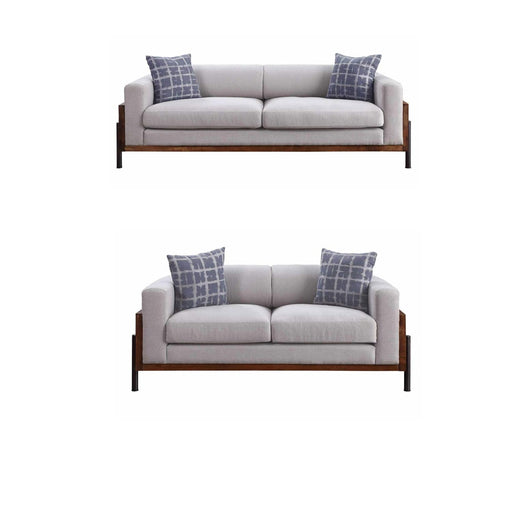 Acme Furniture - Pelton 2 Piece Living Room Set in Walnut - 54890-2SET - GreatFurnitureDeal