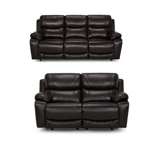 Franklin Furniture - Dayton 2 Piece Reclining Living Room Set in Antigua Dark Chocolate - 63542-LM 92-10-2SET - GreatFurnitureDeal