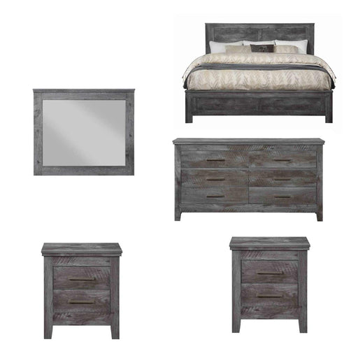 Acme Furniture - Vidalia 5 Piece Eastern King Bedroom Set In Rustic Gray Oak - 27317EK-5SET - GreatFurnitureDeal