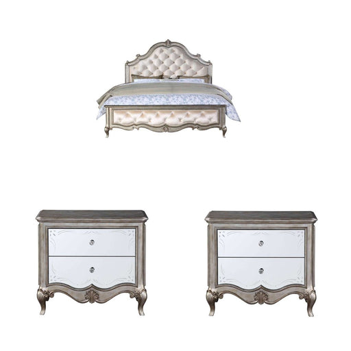 Acme Furniture - Esteban 3 Piece Queen Bedroom Set In Antique Champagne - 22200Q-3SET - GreatFurnitureDeal