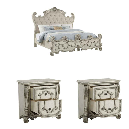 Acme Furniture - Braylee 3 Piece California King Bedroom Set  In Antique White - 27174CK-3SET - GreatFurnitureDeal