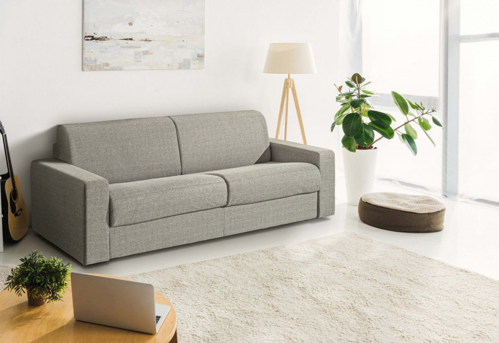 VIG Furniture - Modrest Made in Italy Urrita - Modern Gray Fabric Sofa Bed w- Full Size Mattress - VGACURRITA-F-GRY - GreatFurnitureDeal