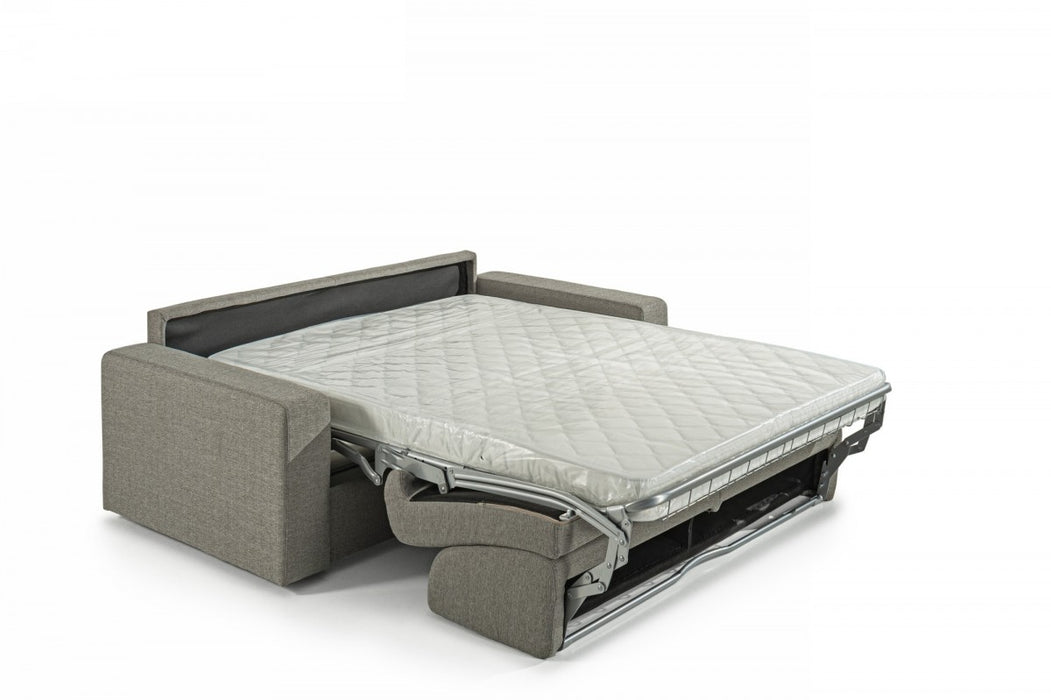 VIG Furniture - Modrest Made in Italy Urrita - Modern Gray Fabric Sofa Bed w- Queen Size Mattress - VGACURRITA-Q-GRY