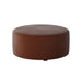 Southern Home Furnishings - Bella Burnt Orange 39" Round Cocktail Ottoman - 140-C Bella Burnt Orange-MTO - GreatFurnitureDeal