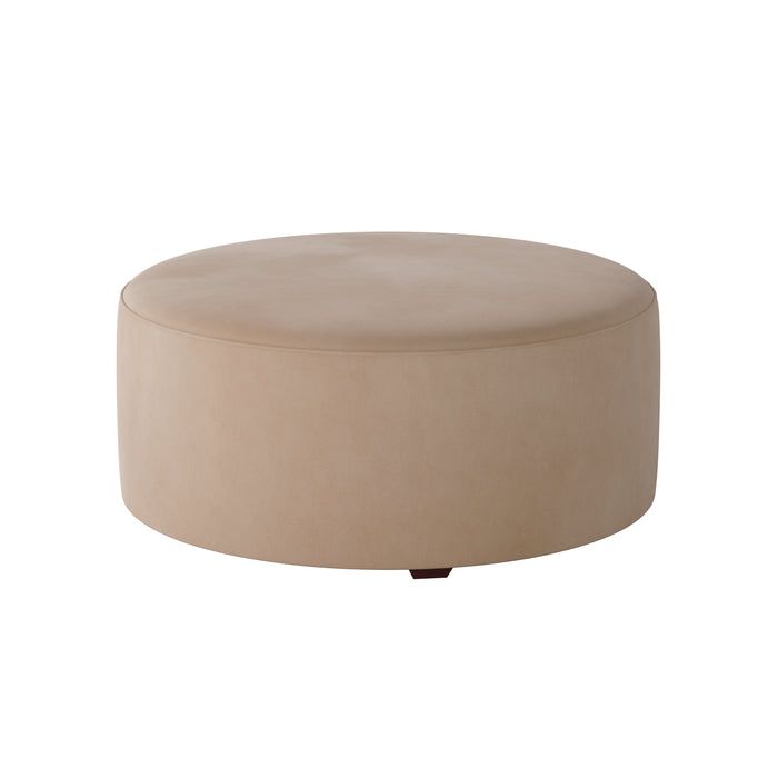 Southern Home Furnishings - Bella Blush 39" Round Cocktail Ottoman in Mauve - 140-C Bella Blush-MTO - GreatFurnitureDeal