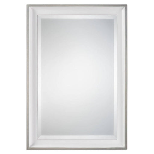 Uttermost - Lahvahn White Silver Mirror - 09081 - GreatFurnitureDeal