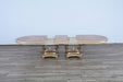 European Furniture - Valentina Luxury Dining Table in Beige and Gold - 51959-T - GreatFurnitureDeal