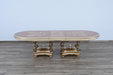 European Furniture - Valentina 7 Piece Dining Table Set in Beige and Gold - 51959-7SET - GreatFurnitureDeal