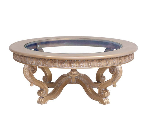 European Furniture - Valentina Luxury Coffee Table in Dark Champagne - 45001-CT