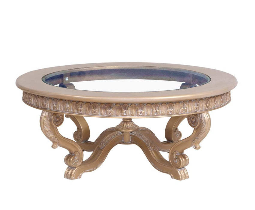 European Furniture - Valentina Luxury Coffee Table in Dark Champagne - 45001-CT - GreatFurnitureDeal