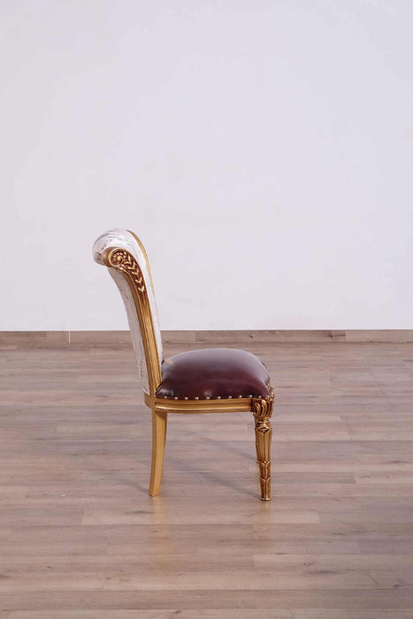 European Furniture - Valentina Side Chair Set of 2 in Brown - 51955-SC