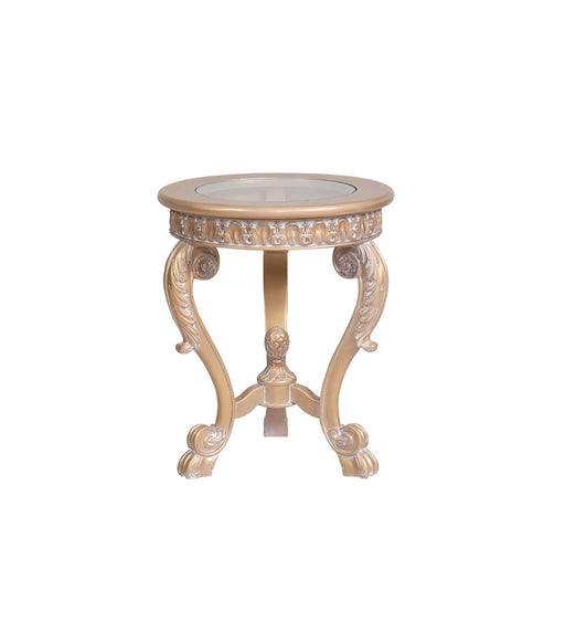 European Furniture - Valentina Luxury Side Table in Dark Champagne - 45001-ET