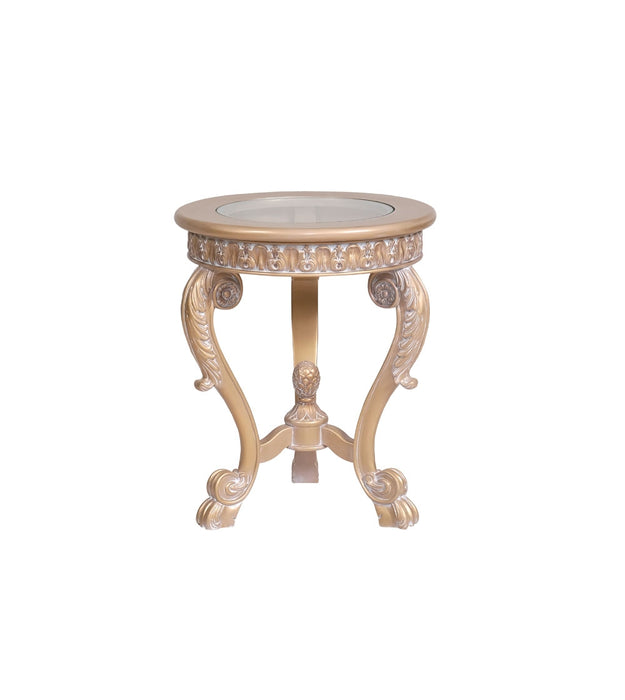European Furniture - Valentina Luxury Side Table in Dark Champagne - 45001-ET - GreatFurnitureDeal